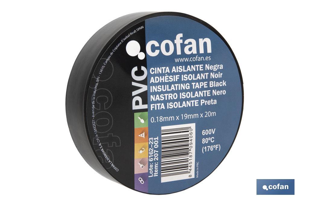 Cinta Aislante 180 Micras | Color negro | Resistente al voltaje, al calor y a diferentes ácidos y alcalinos